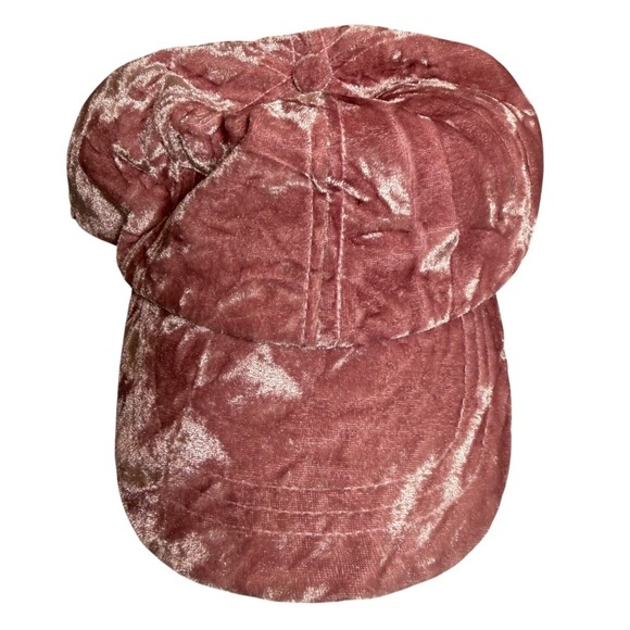 Citi Streets Accessories - City Streets Pink Velvet Plush Women's Fashion Cap Adjustable One Size